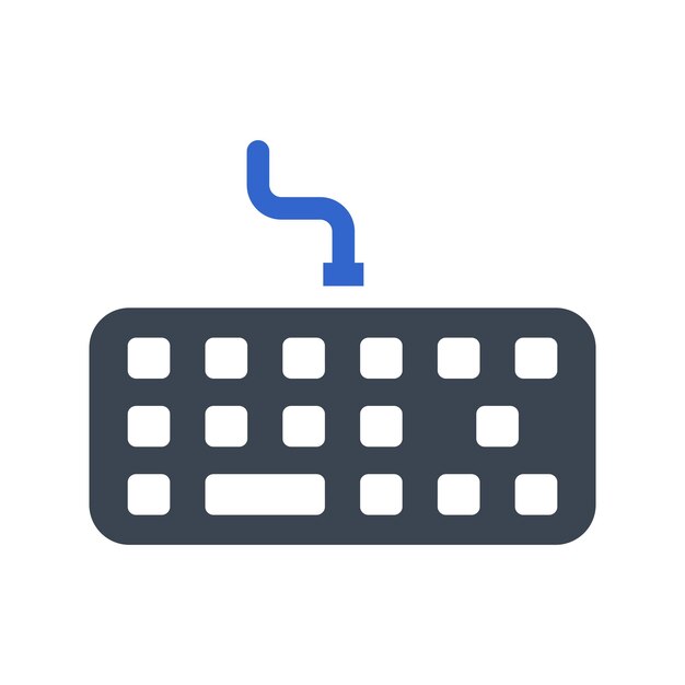 El icono del teclado de la computadora