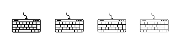 Icono del teclado Conjunto de símbolos de signos de contorno