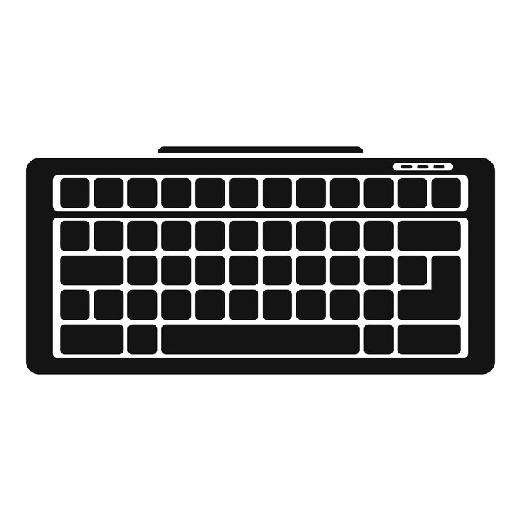 Vector icono de teclado del dispositivo ilustración simple del icono de vector del teclado del dispositivo para diseño web aislado sobre fondo blanco