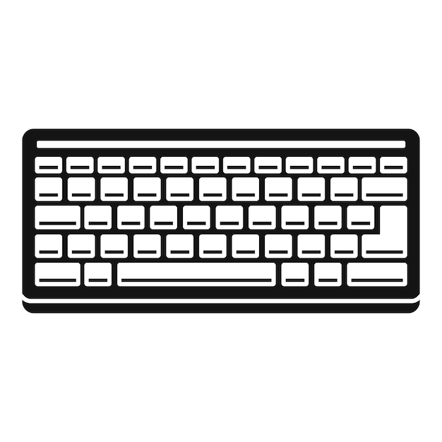 Icono de teclado de hardware Ilustración simple del icono de vector de teclado de hardware para diseño web aislado sobre fondo blanco