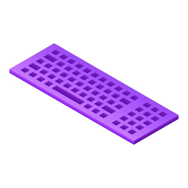 Icono de teclado Isométrico del icono de vector de teclado para diseño web aislado sobre fondo blanco