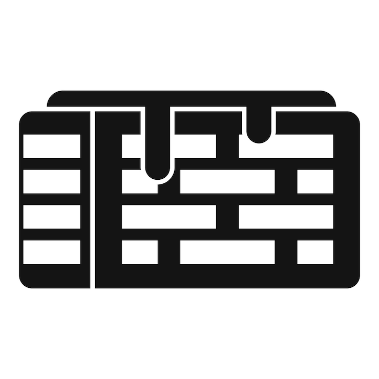 Vector icono de teclado moderno en blanco y negro