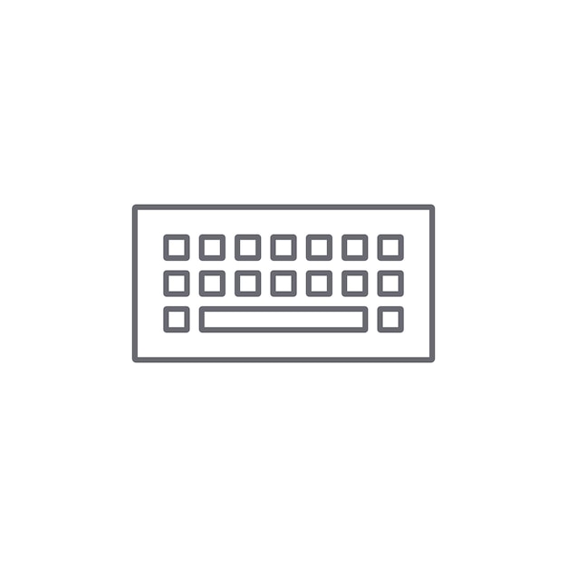 Icono de teclado Símbolo de computadora Icono vectorial simple moderno para el diseño de sitios web aplicación móvil ui