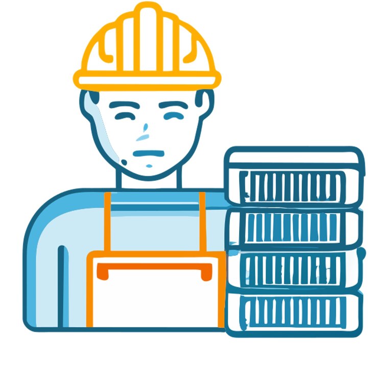 Vector un icono de técnico de instalación