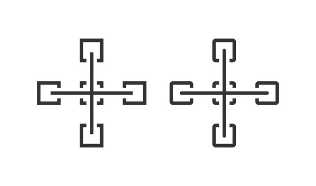 Icono de tecnología Blockchain Estructura bloques ilustración símbolo cubo vector