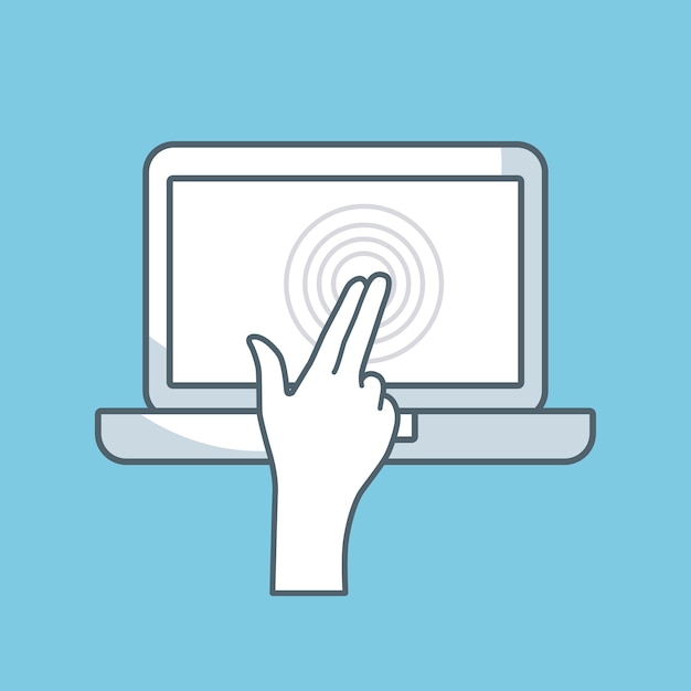 icono de la tecnología de la computadora portátil