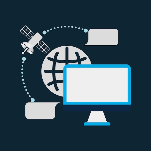 Icono de tecnología de comunicación digital