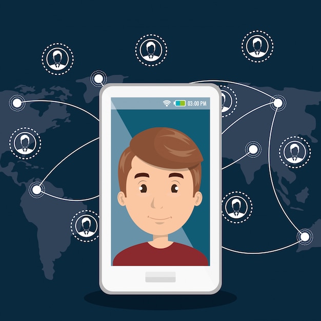 icono de la tecnología de comunicación de internet aislado