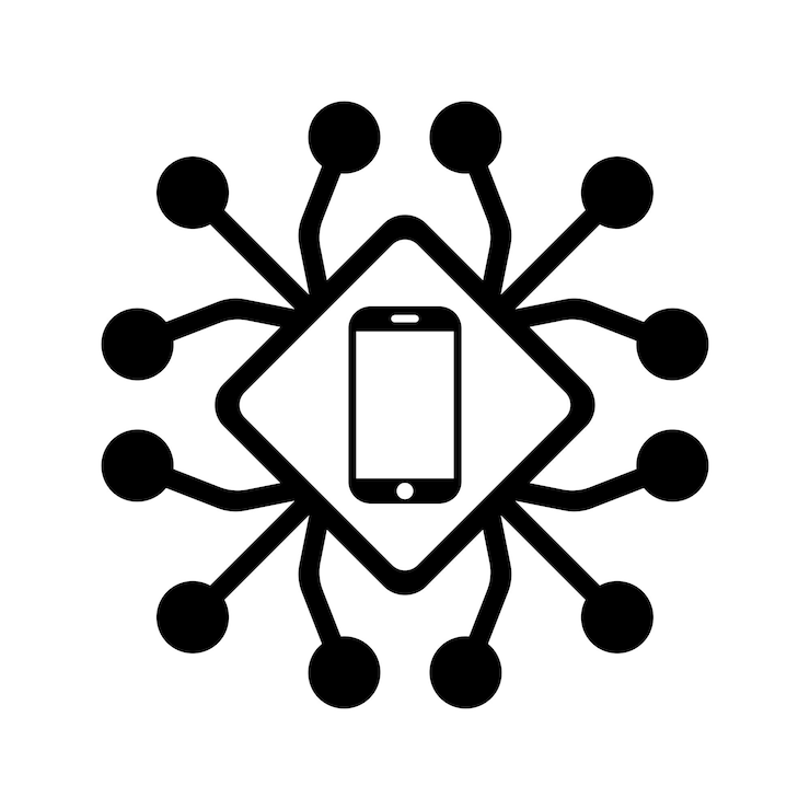 Vector icono de la tecnología de digitalización