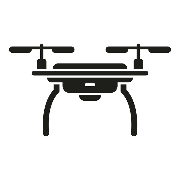 Icono de tecnología de drones cámara de vector simple Ai Vehículo de tecnología robótica