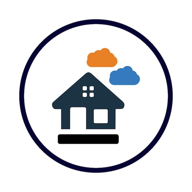 icono de tecnología de nube de hogar wifi de nube de casa