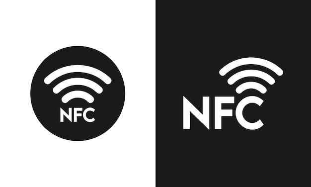 Icono de tecnología de pago NFC Ilustración de vector de símbolo de pago rápido