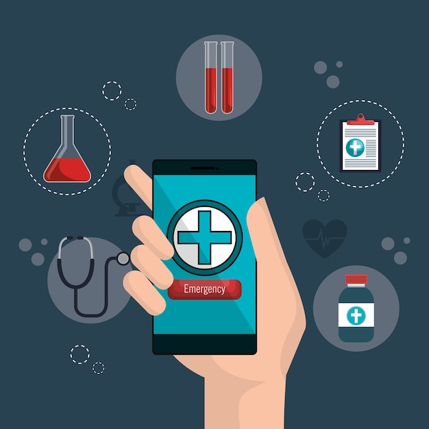 icono de tecnología de salud digital