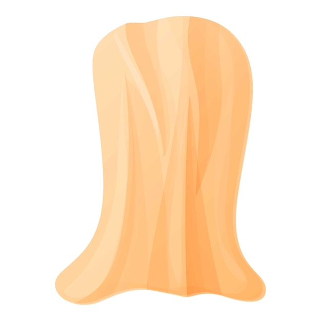 Icono de tela de algodón a medida Icono vectorial de tela de almidón a medida para el diseño web aislado sobre fondo blanco