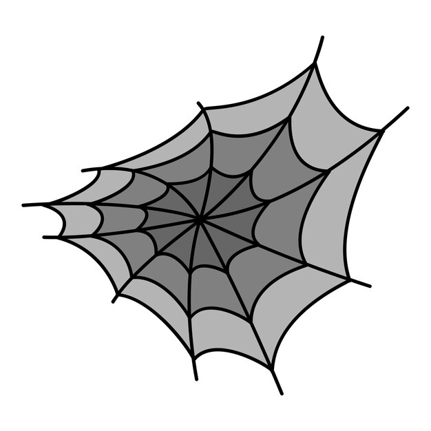 Icono de tela de araña Contorno de icono de vector de tela de araña color plano aislado