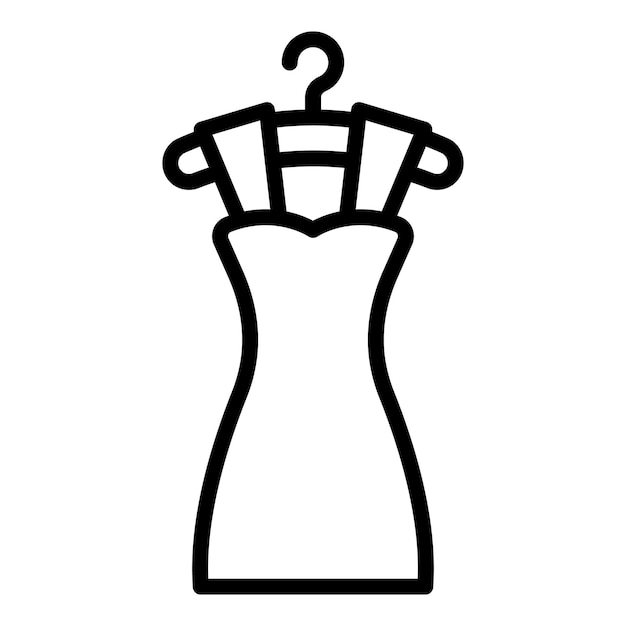Icono de tela de vestir Icono de vector de tela de vestir de esquema para diseño web aislado sobre fondo blanco