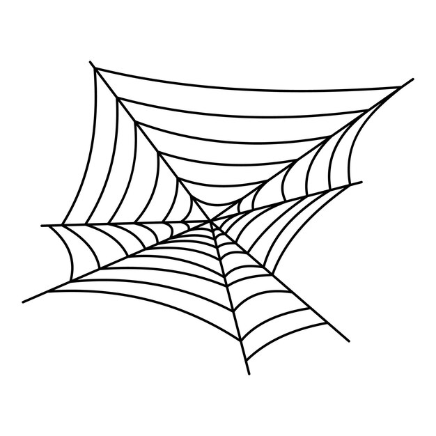 Icono de telaraña Ilustración del esquema del icono de vector de telaraña para web