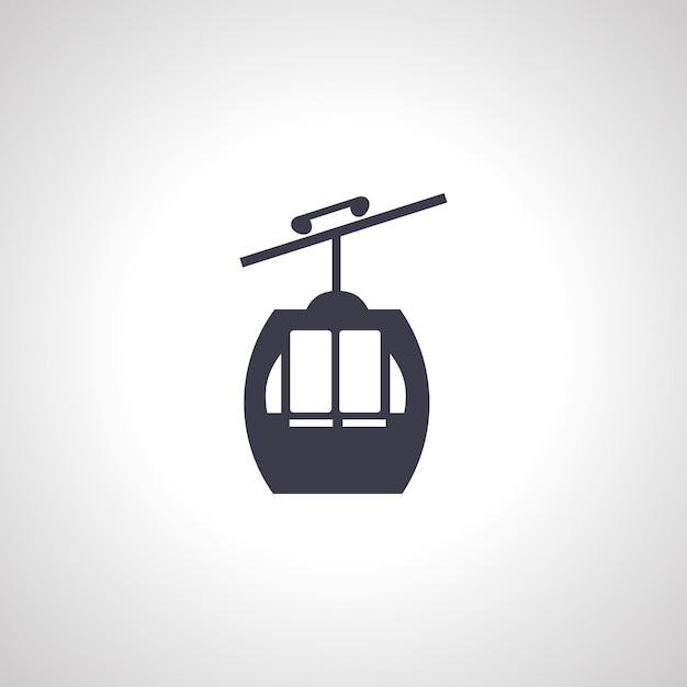 icono del teleférico Icono del telesilla para esquí y deportes de invierno
