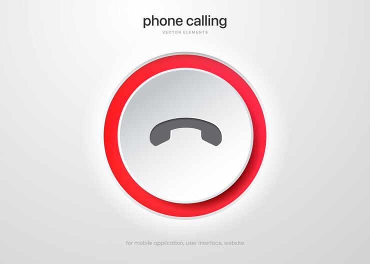 Vector icono de teléfono 3d, llamada entrante, llamada, móvil, conversación de voz, símbolo de contacto. signo de redes sociales.
