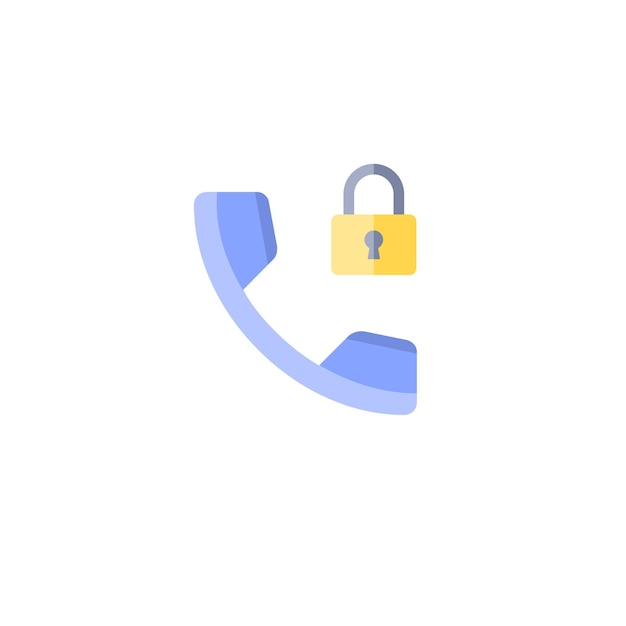 icono de teléfono en diseño plano