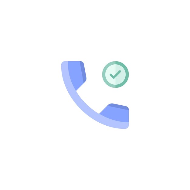 icono de teléfono en diseño plano
