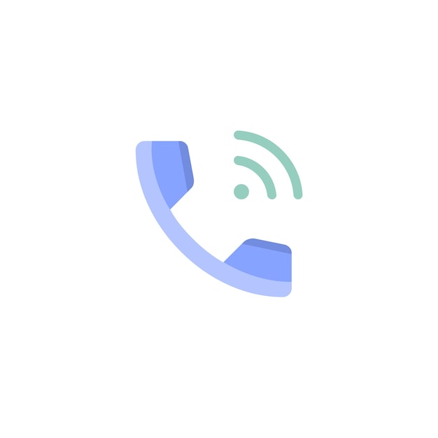 icono de teléfono en diseño plano