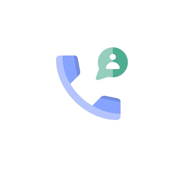 icono de teléfono en diseño plano