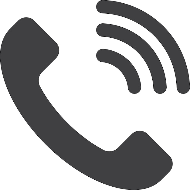 Icono de teléfono en estilo plano en fondo transparente Tubo de teléfono retro y símbolo de llamada