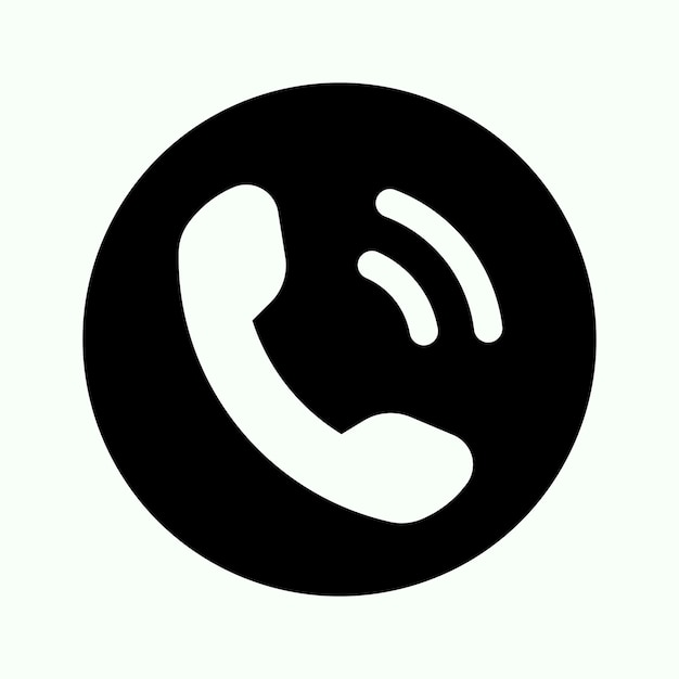 Icono de teléfono en estilo plano de moda aislado en fondo blanco Símbolo de teléfono.