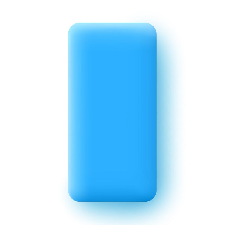 Vector icono de teléfono inteligente azul en estilo minimalista de dibujos animados en 3d ilustración de vector de dispositivo