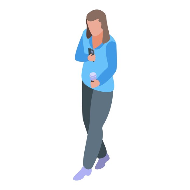 Icono de teléfono inteligente de búsqueda de trabajo en línea Isométrico del icono de vector de teléfono inteligente de búsqueda de trabajo en línea para diseño web aislado sobre fondo blanco