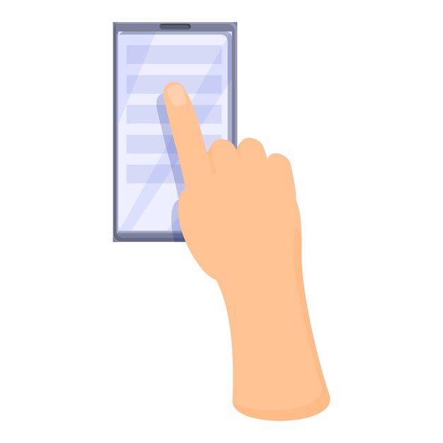 Icono de teléfono inteligente Escribir sms Caricatura de icono de vector de teléfono inteligente Escribir sms para diseño web aislado sobre fondo blanco