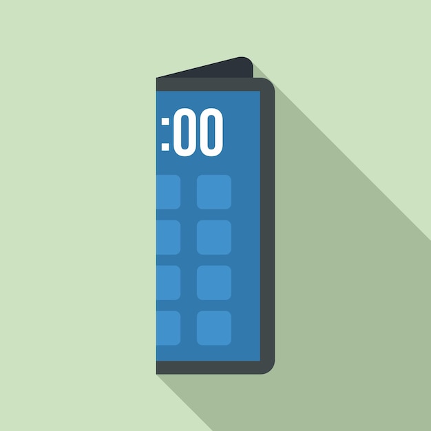 Icono de teléfono inteligente plegable Ilustración plana del icono de vector de teléfono inteligente plegable para diseño web