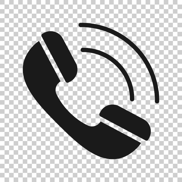 Icono de teléfono móvil en estilo plano Ilustración vectorial de conversación telefónica en fondo blanco aislado Concepto de negocio de contacto de línea directa
