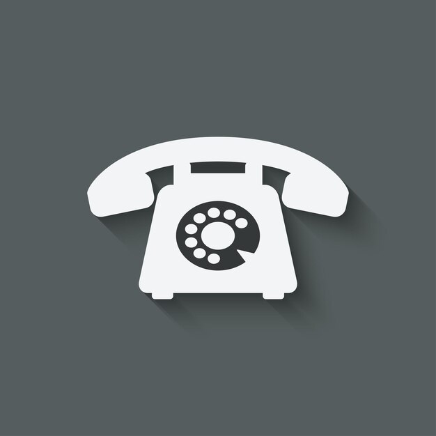 El icono del teléfono retro