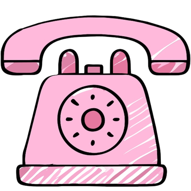 Vector icono de teléfono rotativo rosa para bebés