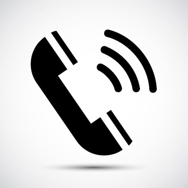 Ícono de teléfono Símbolo Signo aislado en fondo blanco Ilustración vectorial