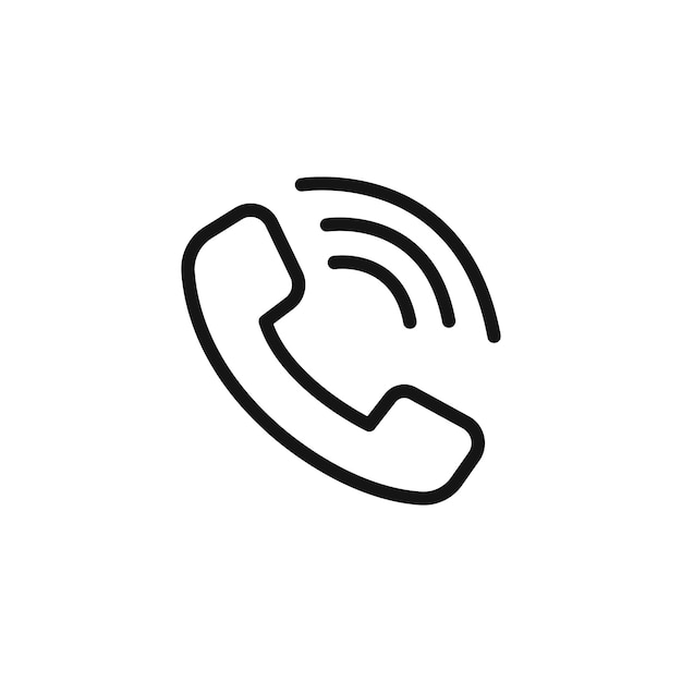 Ícono de teléfono Vector plano aislado en el contorno
