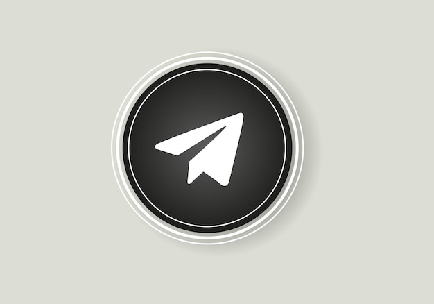 Ícono de Telegram impreso en papel Telegram es un servicio de redes sociales en línea
