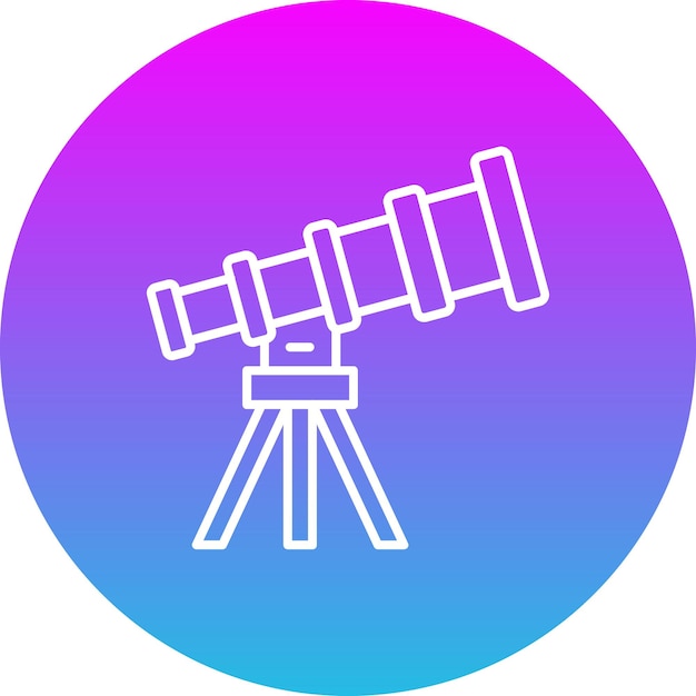 Vector icono del telescopio