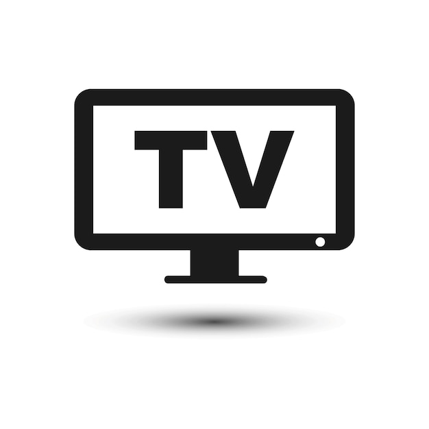 Icono de televisión aislado sobre fondo blanco Ilustración vectorial