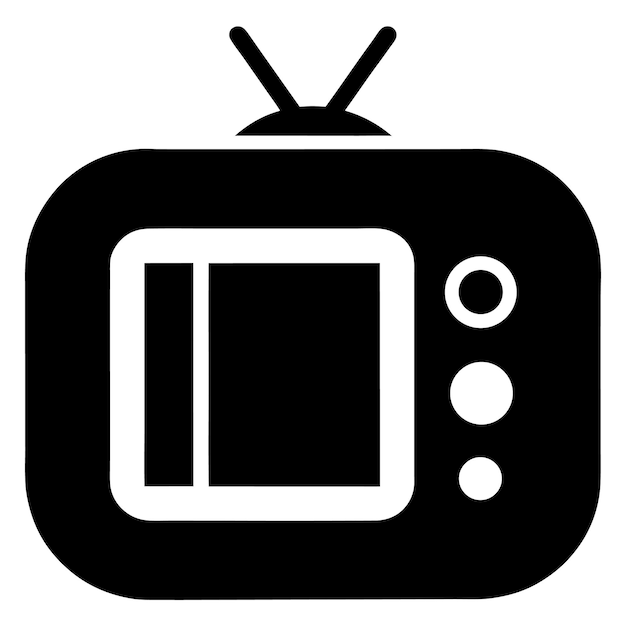 Icono de televisión retro