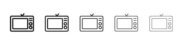 Ícono de televisión Signo del logotipo vectorial
