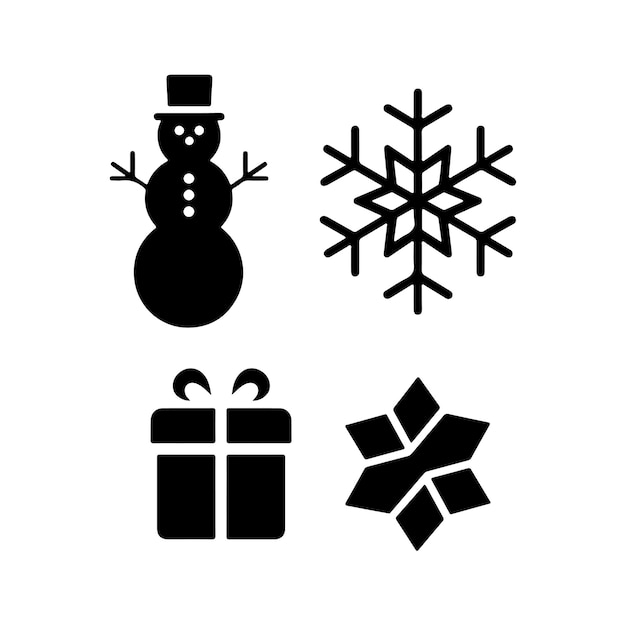 El icono del tema de Navidad artes vectoriales