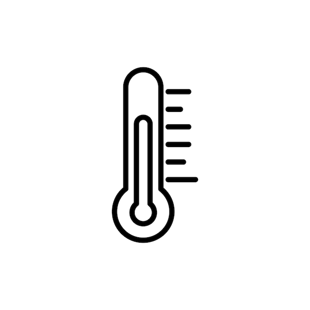 Icono de temperatura aislado sobre un fondo blanco
