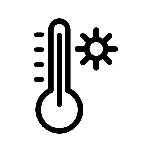 Icono de la temperatura caliente