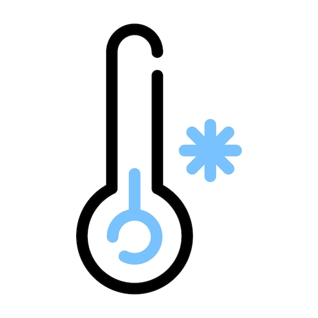 Vector icono de temperatura fría por scalexons