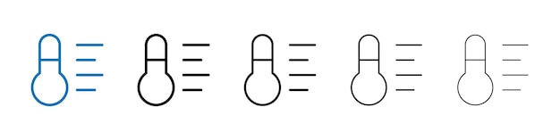 Icono de temperatura Logotipo vectorial de esquema para el usuario web