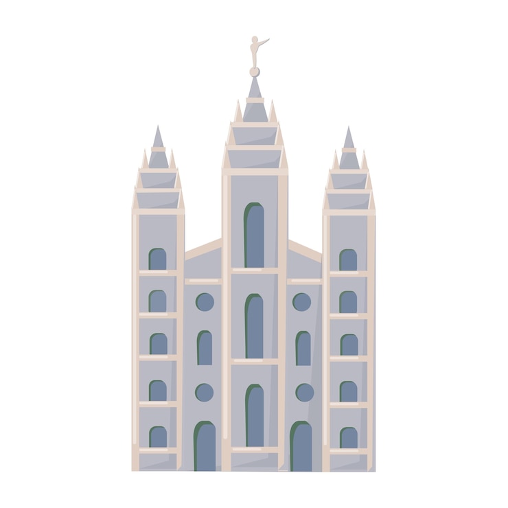 Vector icono del templo de lds clipart avatar logotipo ilustración vectorial aislada