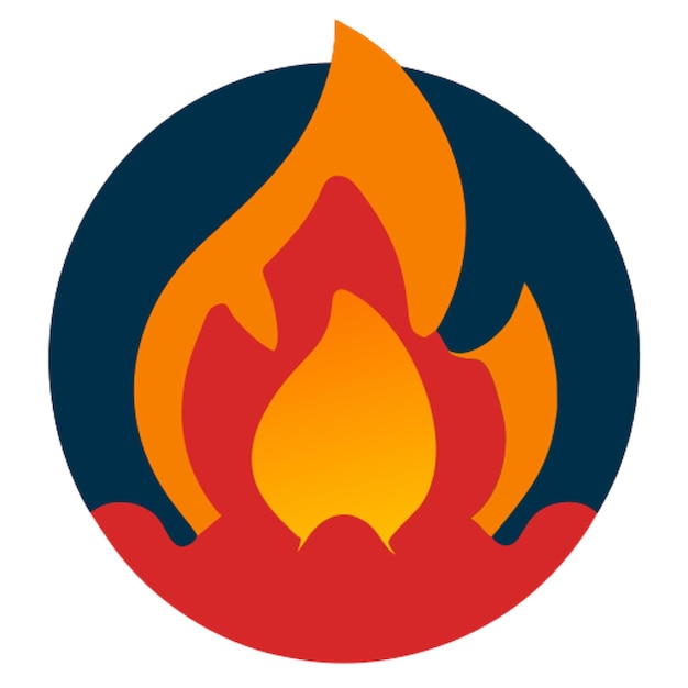 icono de la temporada caliente formas de colores